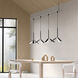 Suspenders LED 49 inch Satin Black Suspension Ceiling Light